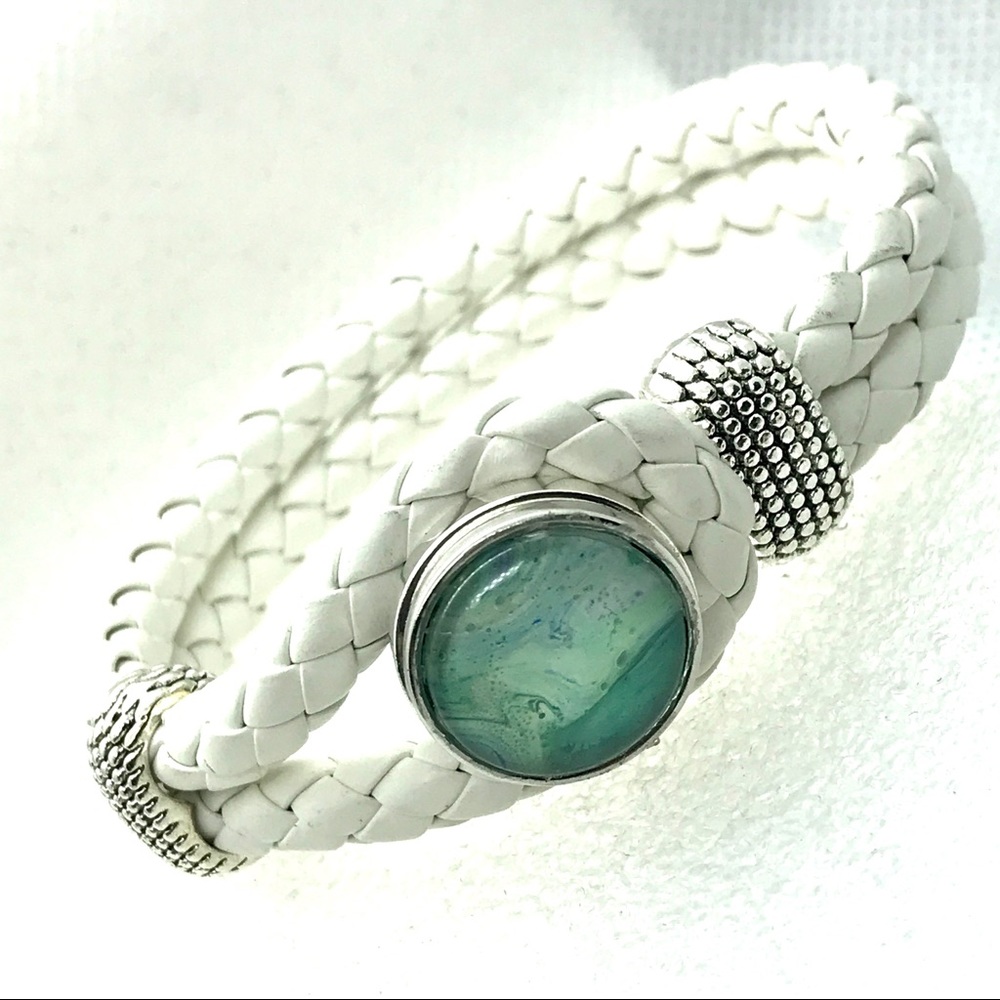 Bracelet Leather Noosa Handmade 20mm snap SB20